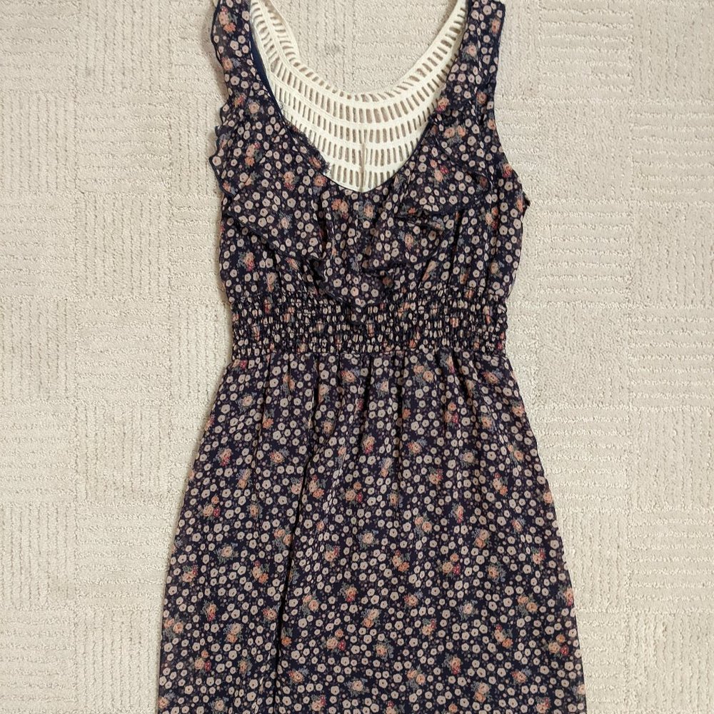 Boho Chic Navy Floral Summer Dress